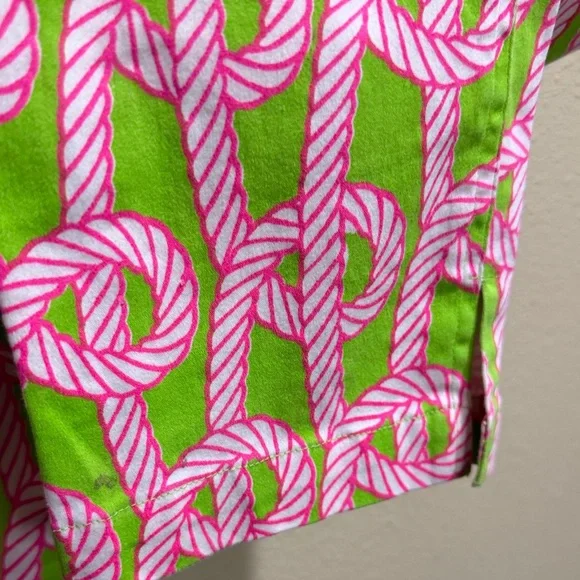 Gretchen Scott Designs Size Small Pink & Green Patterned Trouser Pants - Picture 6 of 10